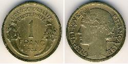 1 Franc Dritte Französische Republik (1870-1940)  Bronze/Aluminium 