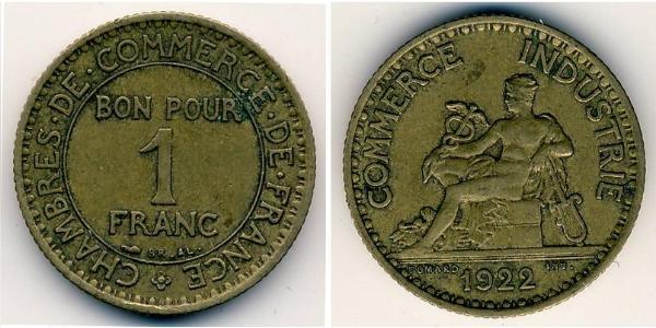 1 Franc Terza Repubblica francese (1870-1940)  Bronzo 