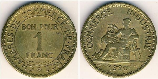 1 Franc Terza Repubblica francese (1870-1940)  Bronzo 