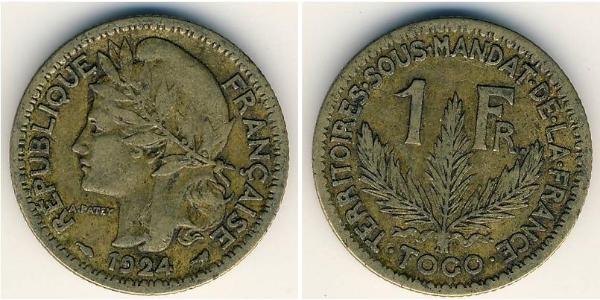 1 Franc Togo Bronzo 