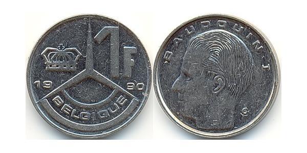 1 Franc Belgium Copper/Nickel 