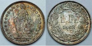 1 Franc Switzerland Copper/Nickel 