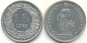 1 Franc Switzerland Copper/Nickel 