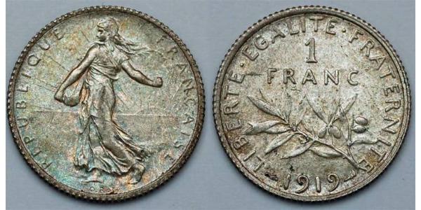 1 Franc France Copper/Silver/Nickel 