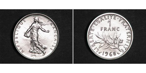 1 Franc France Copper/Silver/Nickel 