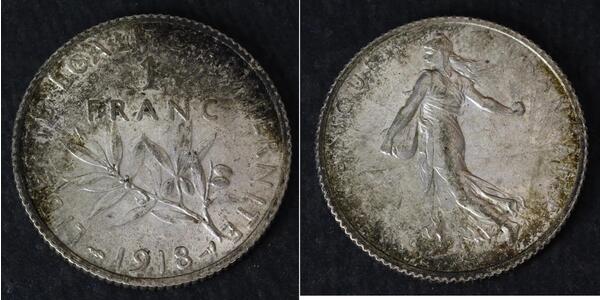 1 Franc France Copper/Silver/Nickel 