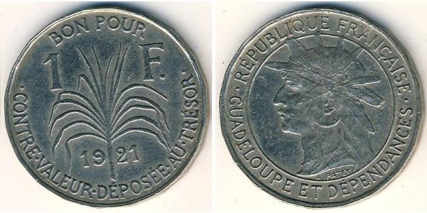 1 Franc Guadeloupe Cuivre/Nickel 