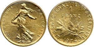 1 Franc Fünfte Französische Republik (1958 - ) Gold 