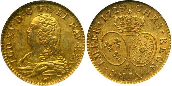 1 Franc Kingdom of France (843-1791) Gold Louis XV of France(1710-1774)