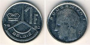 1 Franc Belgien Kupfer/Nickel 