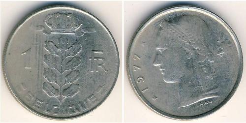 1 Franc Belgien Kupfer/Nickel 