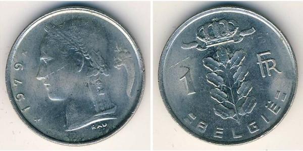 1 Franc Belgien Kupfer/Nickel 