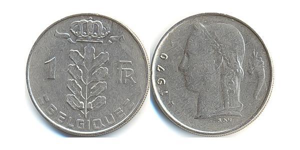 1 Franc Belgien Kupfer/Nickel 