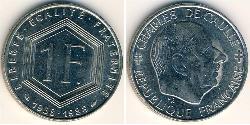1 Franc Fünfte Französische Republik (1958 - ) Kupfer/Nickel 