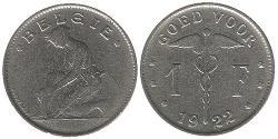 1 Franc Belgio Nichel 