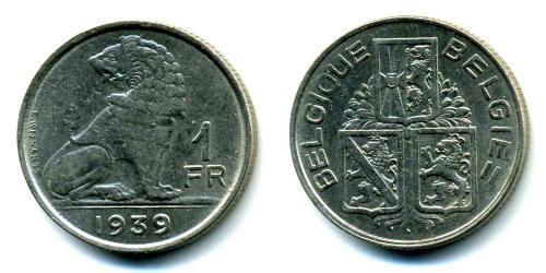 1 Franc Belgio Nichel 