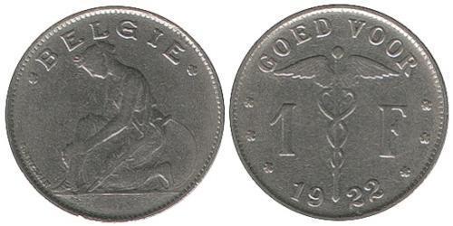 1 Franc Belgio Nichel 
