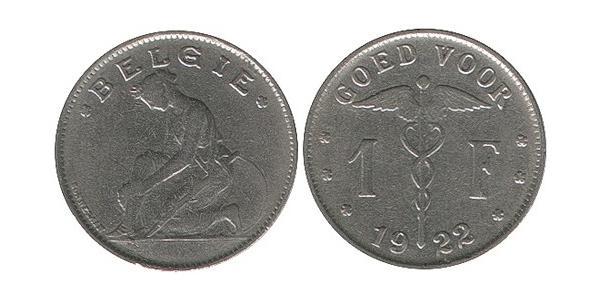 1 Franc Belgium Nickel 