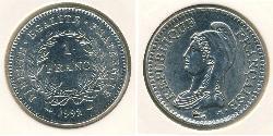 1 Franc Fünfte Französische Republik (1958 - ) Nickel 