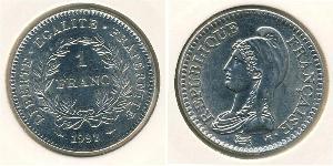 1 Franc Fünfte Französische Republik (1958 - ) Nickel 