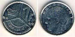 1 Franc Bélgica Níquel/Acero 