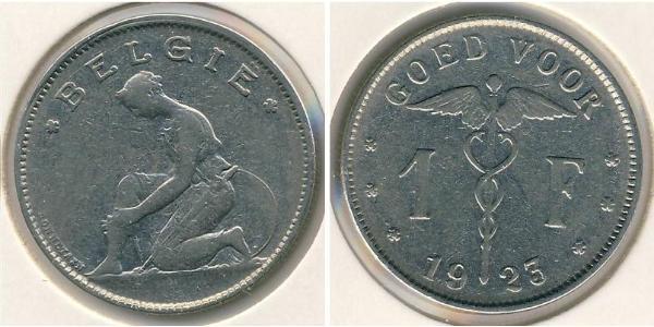 1 Franc Bélgica Níquel/Cobre 