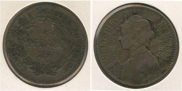 1 Franc Martinica Níquel/Cobre 