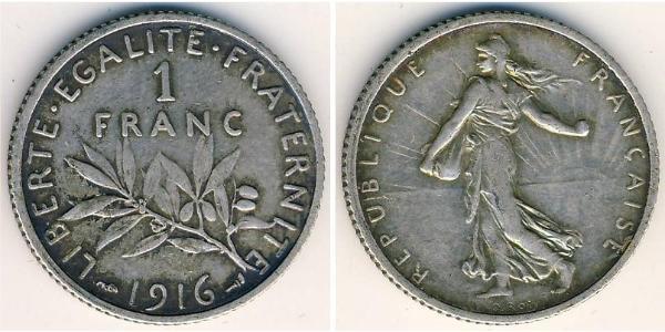 1 Franc Francia Níquel/Cobre/Plata 