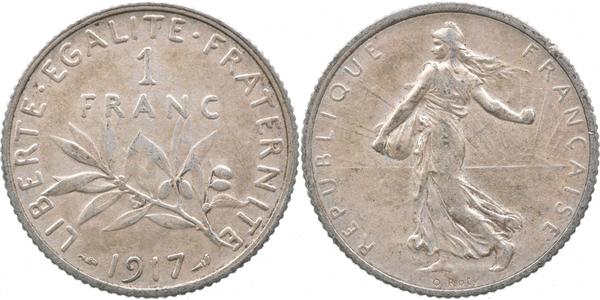1 Franc Francia Níquel/Cobre/Plata 