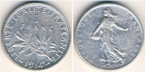 1 Franc Francia Níquel/Cobre/Plata 