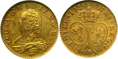 1 Franc Kingdom of France (843-1791) Or Louis XV de France (1710-1774)