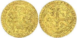 1 Franc Francia medioevale (843-1791) Oro Charles V of France (1338 - 1380)