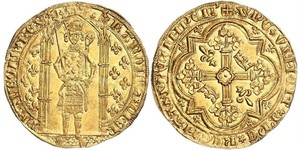 1 Franc Francia medioevale (843-1791) Oro Charles V of France (1338 - 1380)