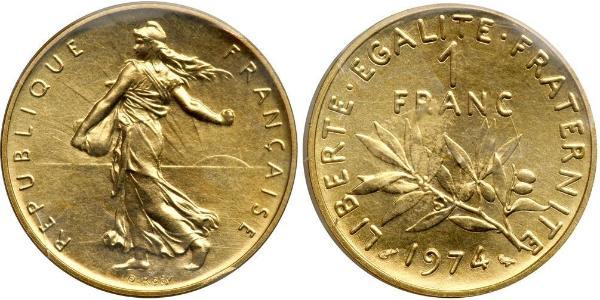 1 Franc Quinta Repubblica francese (1958 - ) Oro 