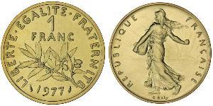 1 Franc Quinta República Francesa (1958 - ) Oro 