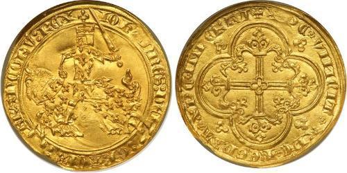 1 Franc Reino de Francia (843-1791) Oro Juan II de Francia(1319-1364)