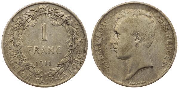 1 Franc Bélgica Plata 
