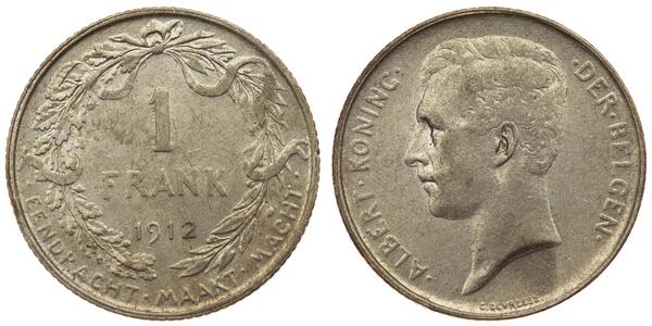 1 Franc Bélgica Plata 