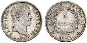1 Franc Primer Imperio francés (1804-1814) Plata 