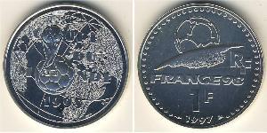 1 Franc Quinta República Francesa (1958 - ) Plata 