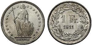 1 Franc Suiza Plata 