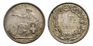 1 Franc Suiza Plata 