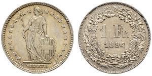 1 Franc Suiza Plata 