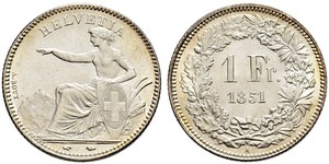 1 Franc Suiza Plata 