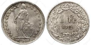 1 Franc Suiza Plata 