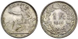 1 Franc Suiza Plata 