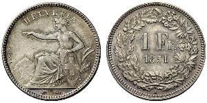 1 Franc Suiza Plata 