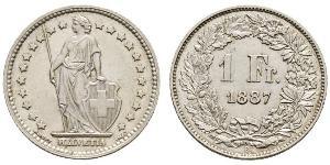 1 Franc Suiza Plata 