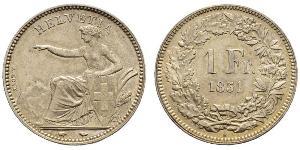 1 Franc Suiza Plata 