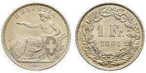 1 Franc Suiza Plata 